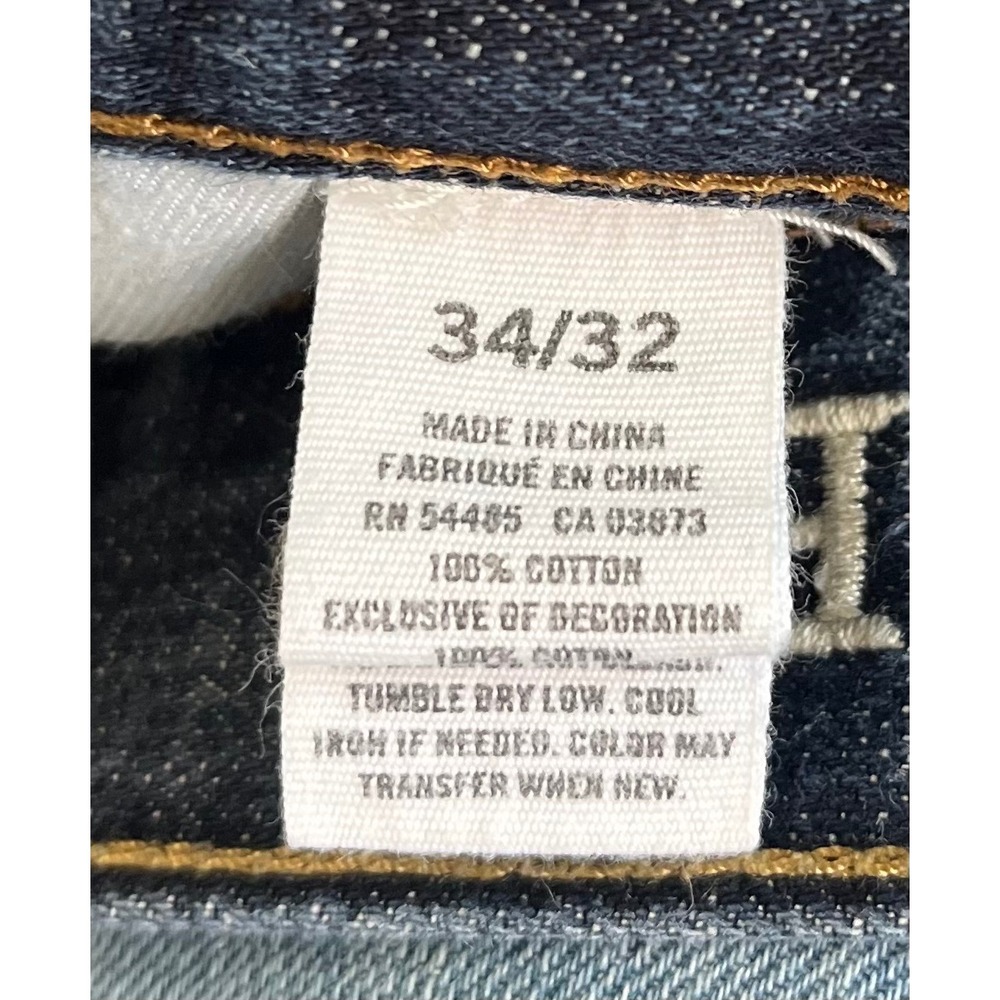 American Eagle Relaxed Fit Jeans Mens 34x31 Dark Wash Blue Denim Classic - Picture 10 of 12